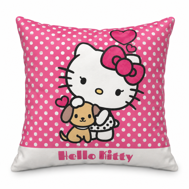 Poszewka welurowa DISNEY- Hello Kitty